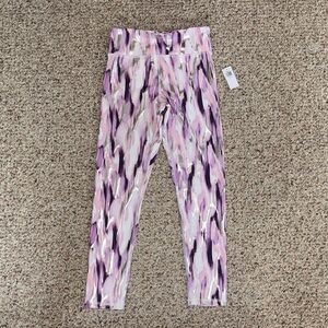 Old Navy Pink & Purple Abstract Print Leggings